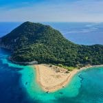 Marathonisi: The Turtle-Shaped Island with the Stunning Caves » Aerial of Marathonisi island Zakynthos Greece 31532464757